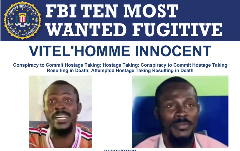 You are currently viewing Vitel’Homme Innocent, Chef de Gang Redouté, Parmi les Dix Criminels les Plus Recherchés par le FBI pour Enlèvements et Prises d’Otages en Haïti