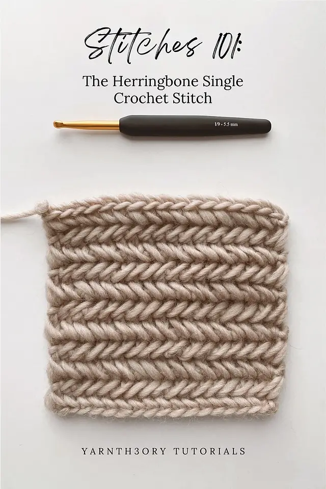 You are currently viewing STITCHES 101: HERRINGBONE SINGLE CROCHET STITCH